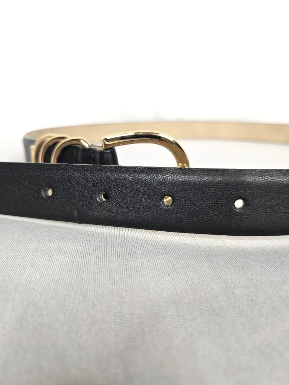 Nine West | Black Gold Triple Ring Belt | Women's M/L Approx